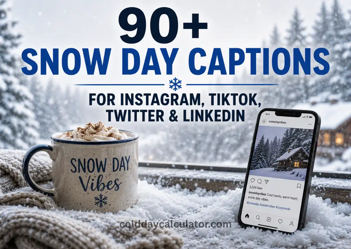 90+ Snow Day Captions for Instagram, TikTok, Twitter & LinkedIn